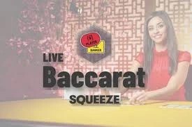 Baccarat Squeeze casino game by Evolution – featured logo at Oscarspin