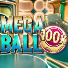 Live Dealer logo of Mega Ball 100x from Evolution at Oscarspin