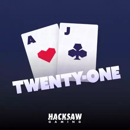 Twenty-One online game logo by Hacksaw Gaming on oscarspin-germany.com